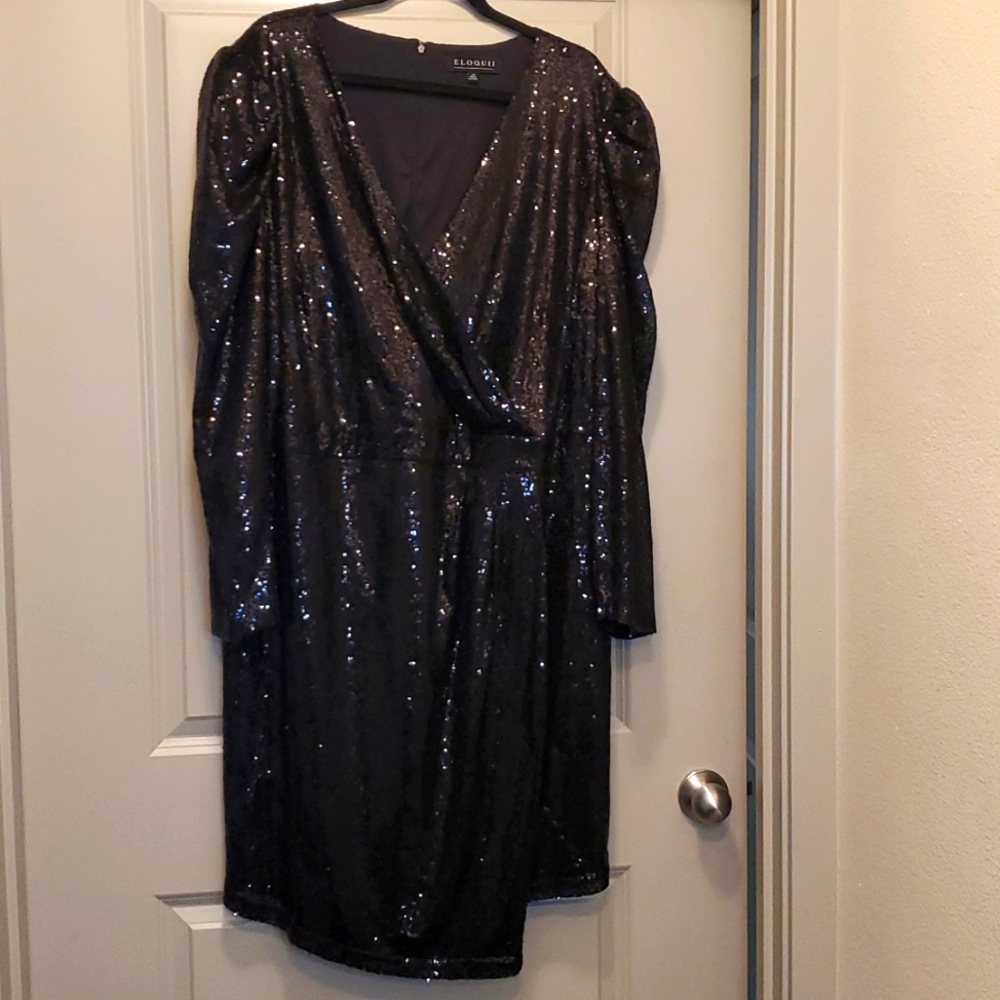 Black Squin Cocktail Dress